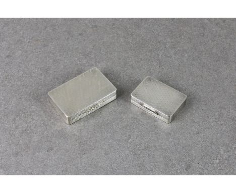 Two Elizabeth II silver trinket boxes, Peter John Doherty, Edinburgh, 1999/2000, both with Millennium mark, of rectangular fo