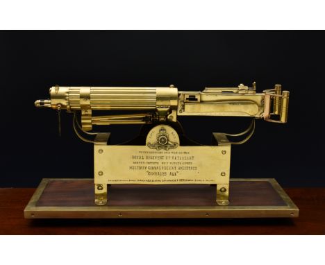 First World War Trench Art interest - Royal Regiment of Artillery Vickers Machine Gun, of massive proportions, 21½in. (52.2cm