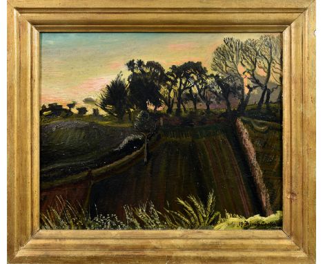Sir Francis Ferdinand Maurice Cook Bt. (British, 1907-1978), Evening Sketch, Skyline at Mont de la Rocque, St Aubin, Jersey o