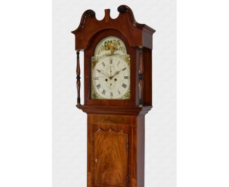 Dame of Sark interest - an early 19th century inlaid mahogany North Country eight day longcase clock, by Thomas Dodson of Lee