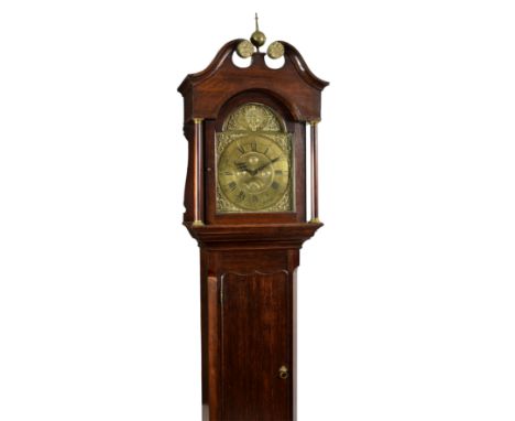 An 18th century oak provincial longcase clock, by John Lawson (probably of Bradford or Bingley), the weight driven movement w