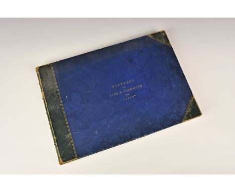 Punch Almanac - Pictures of Life & Character, by John Leech, London, 1863, uniform half calf with gilt lettering, nicely boun