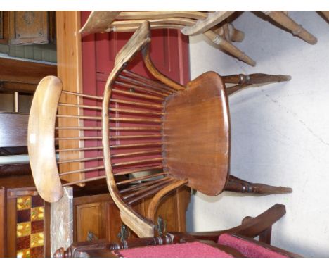 A Windsor style elm and ash chair with comb back