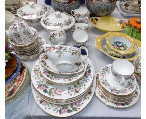 A Wedgwood "Hathaway Rose" part dinner and tea service, 55 pieces approx