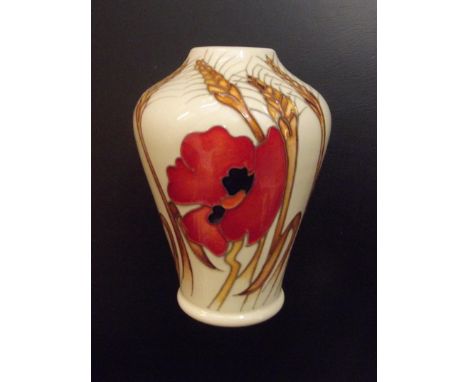 Moorcroft vase in the Harvest Poppy pattern