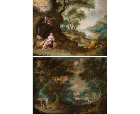 Flemish school. Late 16th century. Jan Brueghel Circle (Brussels, 1568 - Antwerp, 1625) "Mary Magdalene" and "The Miracle of 