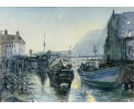 Andy J. R. Liddle (20th century); Fishing Boats in Staithes Harbour, watercolour, signed and dated Oct 98,  36cm x 51cm 