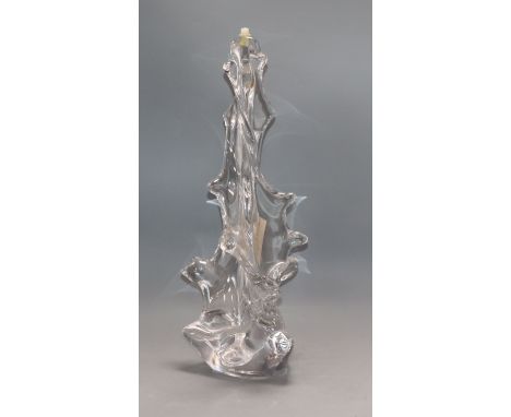 A French glass lamp base