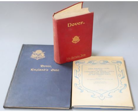 DOVER: Emden, Walter - Dover, England's Gate, folio, blue cloth gilt, 28 illustrated views, c.1900; James, John Bavington - D