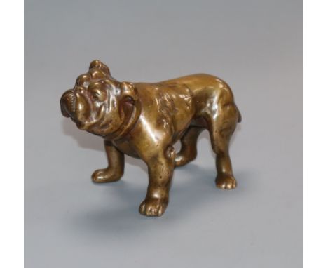A bronze bulldog length 10.5cm