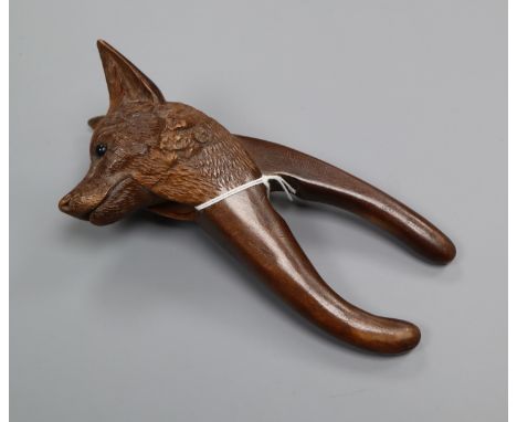 A Black Forest dog's head nutcracker