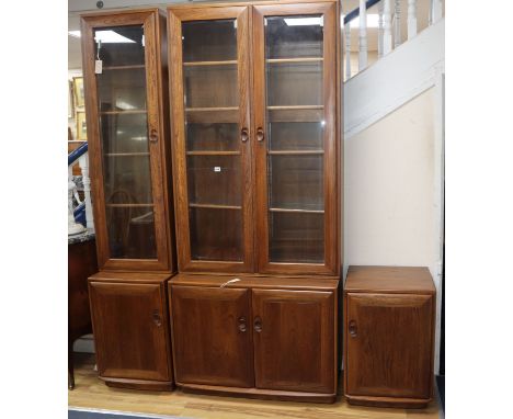 Ercol display units W.47cm and 91cm