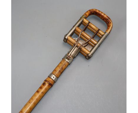 An Edwardian bamboo shooting stick