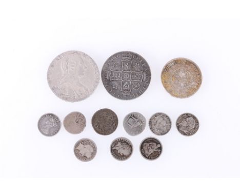 UNITED KINGDOM Anne (1702-1714) possibly copy of a 1706 crown (there is not an edge inscription and it weighs 24.8g), George 