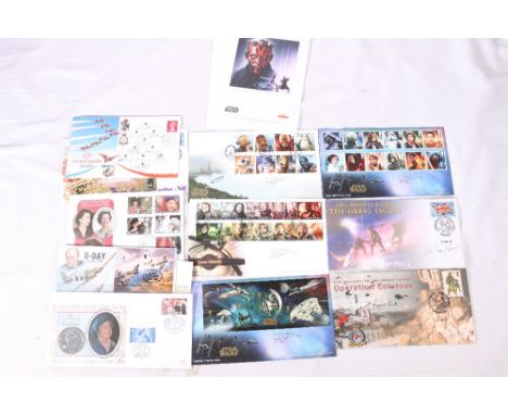 GB stamps, nine albums of first day covers FDC spanning 1966-2015, approximately 500 in total including Mercury £2 coin cover