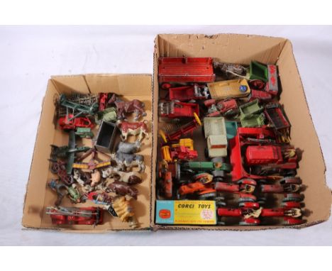 Corgi Toys 475 Citroen Safari Olympic Winter Sports boxed, Playworn Dinky Toys including Massey-Harris tractors, Blaw Know Bu