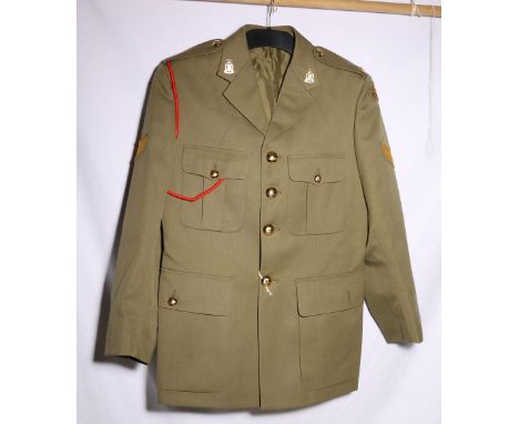 Australia Army dress uniform jacket with Fletcher Jones label with Australian Army Ordnance Corps collar badges, The Australi