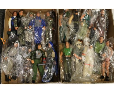 Twenty Action Man and possibly other dolls including boxer, Astronaut, Army man etc 