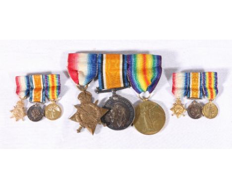 WWI war medal, victory medal and 1914-15 star to MAJOR J K TULLIS A and S HIGHRS (Argyle and Sutherland Highlanders) and two 