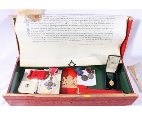 Medals and other items of Captain George Christopher Archibald CBE (Baron of Woodside Glasgow 1949) of the Royal Army Educati