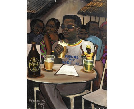Monsengwo Kejwamfi 'Moke' (Democratic Republic of Congo, 1950-2001)A man in a cafe, probably a self portrait titled, signed a