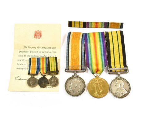 A Group of Three First World War and Africa Campaign Medals, comprising British War Medal and Victory Medal named to 669150 P