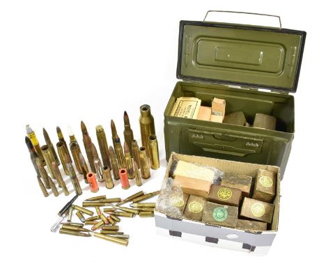 A Quantity of Inert Ammunition and Accessories, used for training purposes, including nine Sprengkörper 28 waxed paper covere
