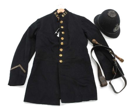 A Late 19th/Early 20th Century Police Part Uniform to S.67 James Price, Shropshire Constabulary, comprising:- a rose top blue