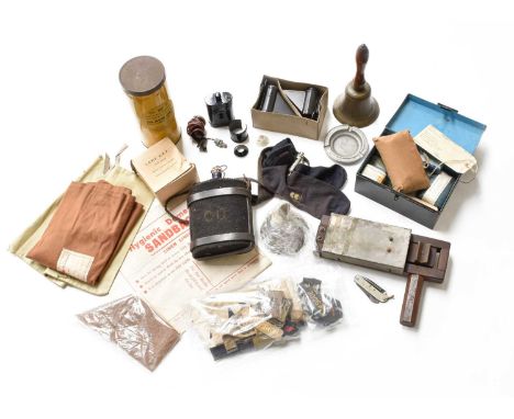 A Quantity of Second World War Home Guard and ARP Related Items, including two Local Defence Volunteers armbands and shoulder