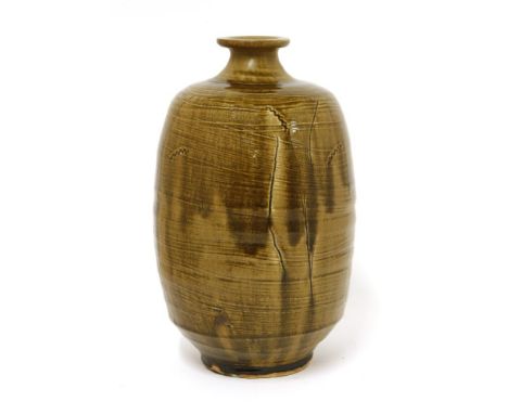 *Mike Dodd (b.1943),a stoneware vase, incised with wheat, impressed 'MD' initial seal,33cm high*Artist's Resale Right may app