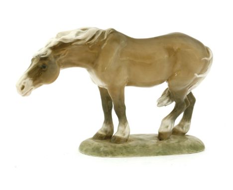 A Royal Copenhagen 'Windswept' horse,modelled by Lauritz Jensen, numbered '1362', impressed, printed and painted marks,31cm l