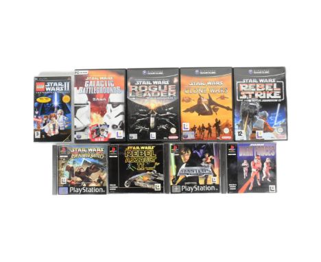 Star Wars - a collection of assorted vintage c1990s / 2000s Star Wars themed video games. Includes:
Playstation - Rebel Assau