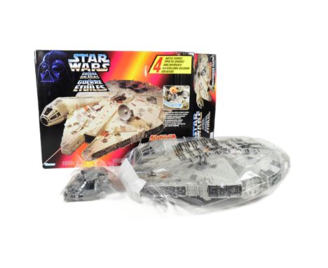Star Wars - an original vintage c1995 Kenner made action figure playset ' Electronic Millennium Falcon .' 100% complete, the 