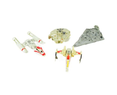 Star Wars - a collection of x4 original vintage c1970s Palitoy / Kenner made Star Wars diecast model ships - Millennium Falco