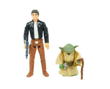 Star Wars - two original vintage Kenner / Palitoy made action figures: Han Solo in Bespin Outfit (1980 LFL, Hong Kong COO) an