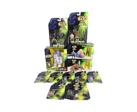 Star Wars - Power Of The Force - a collection of vintage 1996 Kenner made boxed action figures / playsets. Includes: Remote C