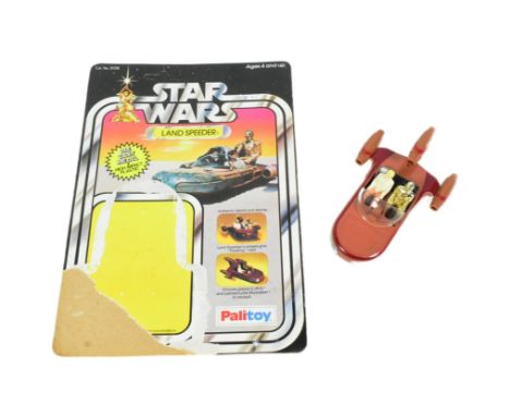 Star Wars - an original vintage 1977 Palitoy made ' Die Cast Metal Land Speeder ' model. GMFGI 1978 to underside. Model appea
