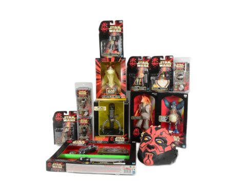 Star Wars - Episode I The Phantom Menace - a large collection of c1999 Hasbro made merchandise / memorabilia. Includes: Jar J