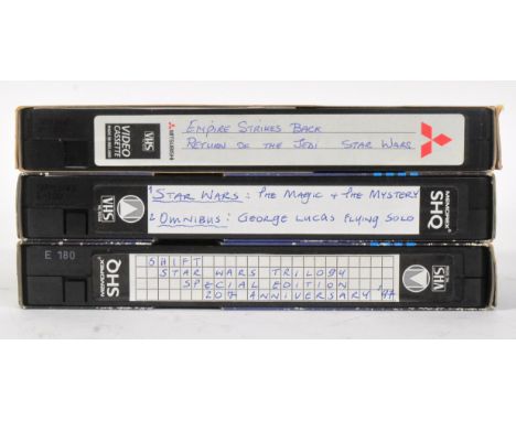 Star Wars - x3 vintage VHS home-media recordings (from Irish television) of Star Wars - including Trilogy Special Edition, 'T