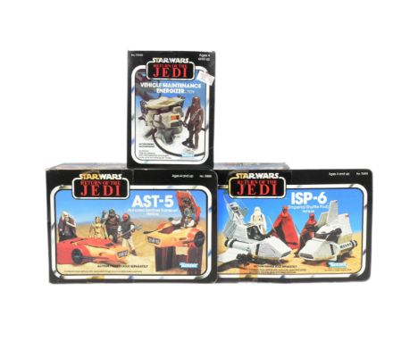 Star Wars - a collection of x3 original vintage Kenner made action figure playsets ' minirigs ,' all from Return Of The Jedi.