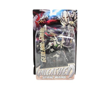 Star Wars - a 2005 Hasbro made Star Wars Unleashed carded action figure ' General Grievous '. Fully factory sealed and unopen