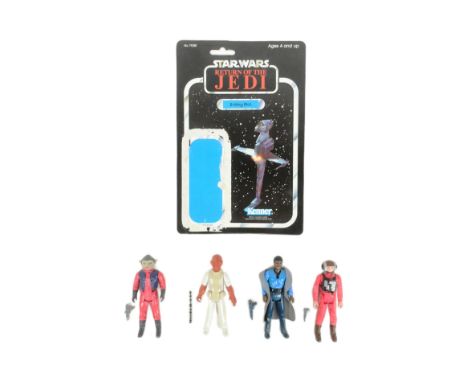 Star Wars - a collection of x4 original vintage Kenner / Palitoy made action figures - all Rebels - to include: Nien Nunb (LF