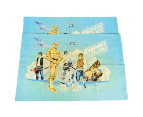 Star Wars - two original vintage 1979 Black Falcon made Empire Strikes Back pillow cases. Both depicting Boba Fett, Darth Vad