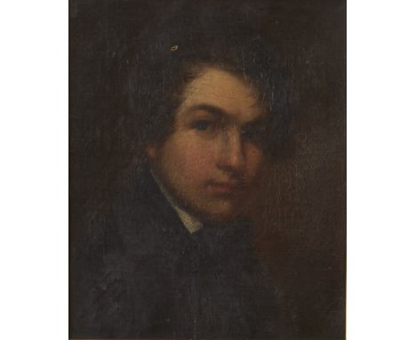 Unsigned 19th century English School portrait of a boy. Oil on canvas.Dimensions: Unframed; Height: 17 in. x Width: 14 in. Fr