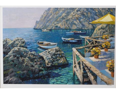 Howard Behrens (1933 - 2014). Print of a marine themed painting. Print is signed along the lower right and numbered 64/175 al