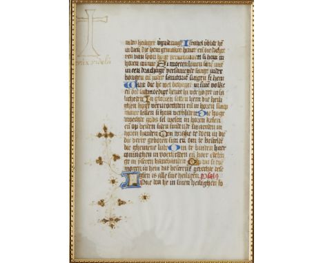 Manuscript missal page, likely from the book of hours. Each side contains a block of text (20 lines and 21 lines), with majis