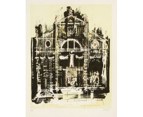 *John Piper (British, 1903-1992) SAN MOISÈ, VENICE (LEVINSON 119) Lithograph printed in colours, 1961, signed and numbered 21