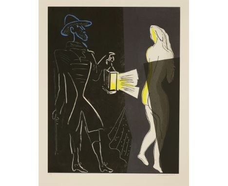 *Sonia Lawson (British, b.1934) NIGHT WATCHMAN Lithograph printed in colours, signed and numbered XII in pencil, on Arches wo