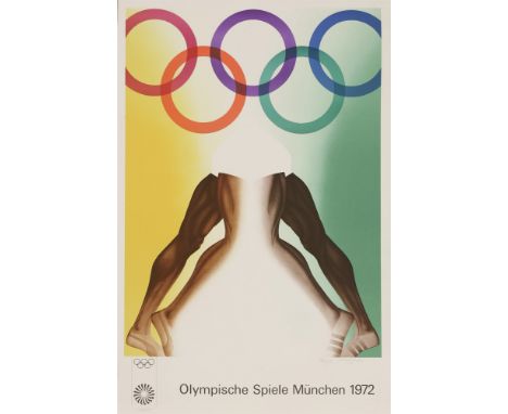 *Allen Jones (British, b.1937) 1972 OLYMPICS POSTER Lithograph printed in colours, 1972, signed and numbered 189/200 in penci