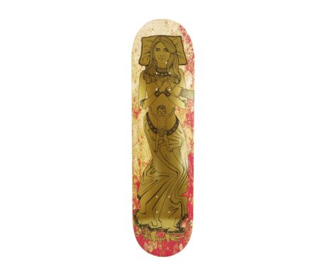 *Grayson Perry (British, b.1960) KATEBOARD Transfer decorated skateboard, 2017, featuring image of the Duchess of Cambridge, 
